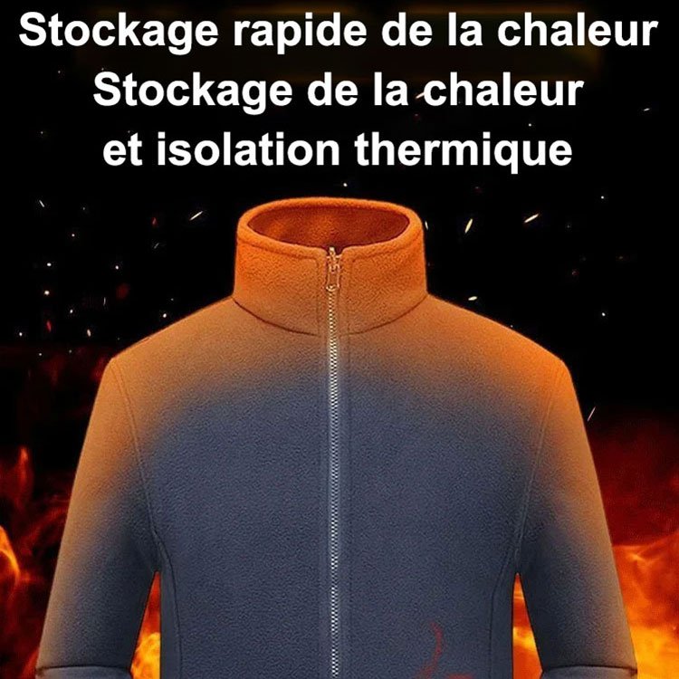 🎄 Convient aux hommes et aux femmes🎁 Veste chaude matelassée double couche unisexe （ 50% DE RÉDUCTION ）