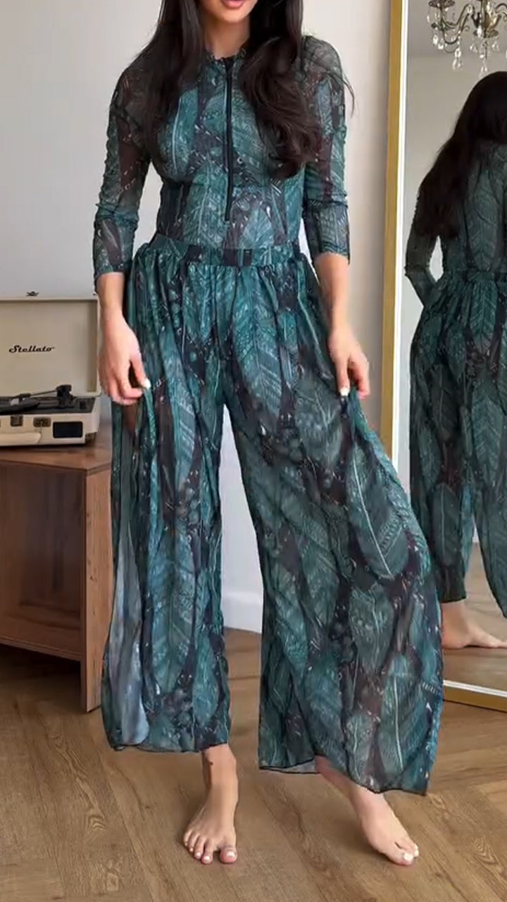 Ladies' Printed Casual Three Piece Set