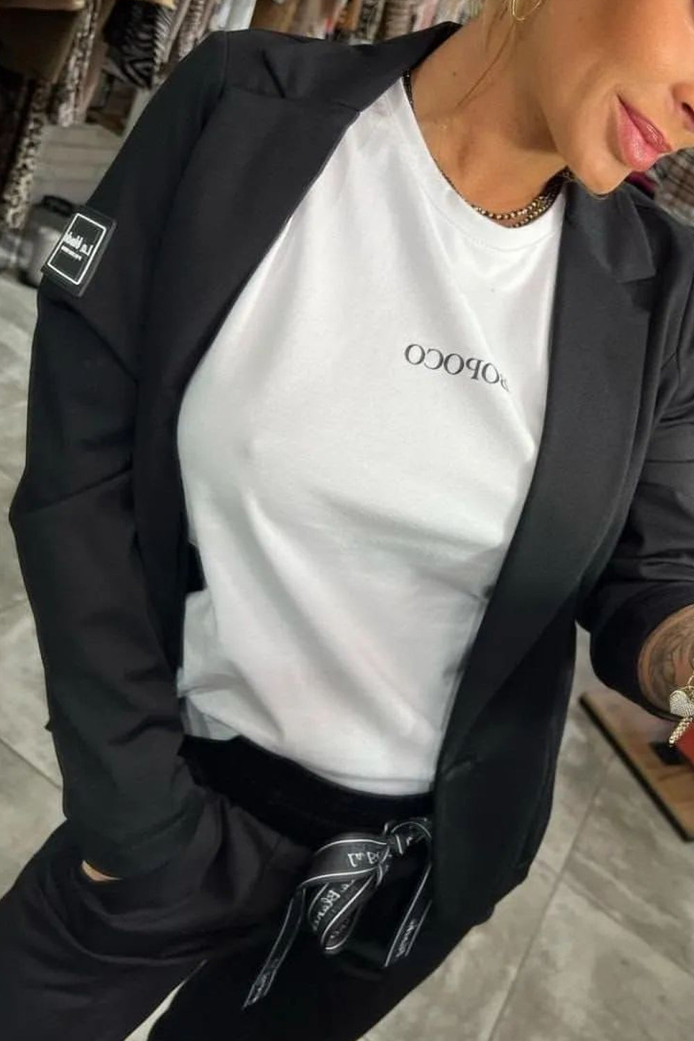 Women's Top & Elastic Pants Two-piece Set